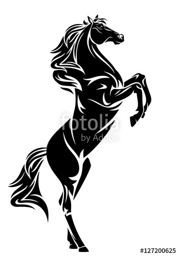 Standing Black Horse Vector Design Stock Image And Royalty Free 350x500 Standing Black Horse Vector Design Stock Image And Royalty Free