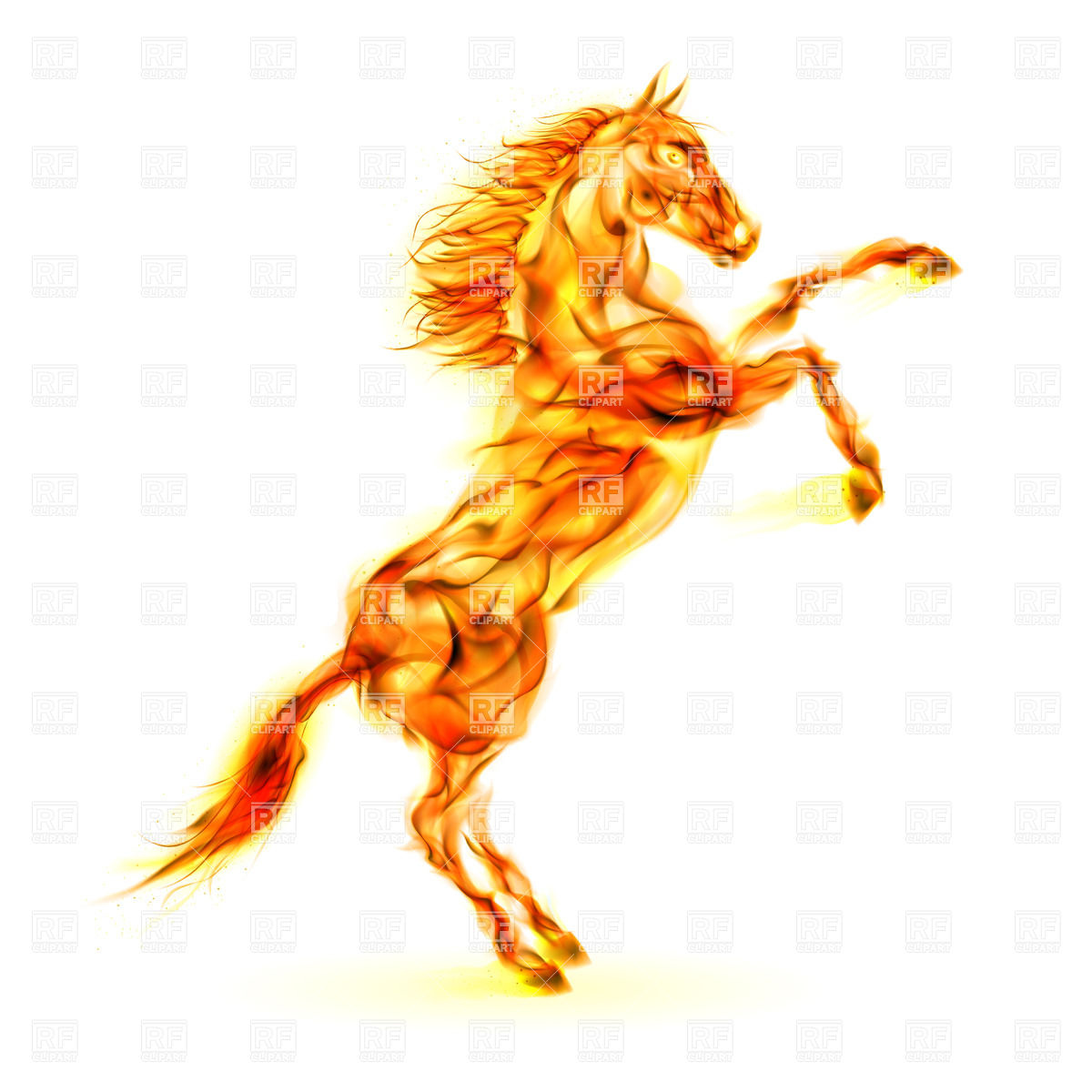 1200x1200 Fiery Rearing Up Horse Vector Image Of Plants And Animals Dvarg