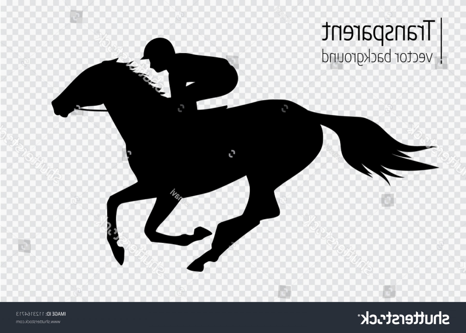 1800x1288 Vector Illustration Race Horse Jockey Black Newwaysys
