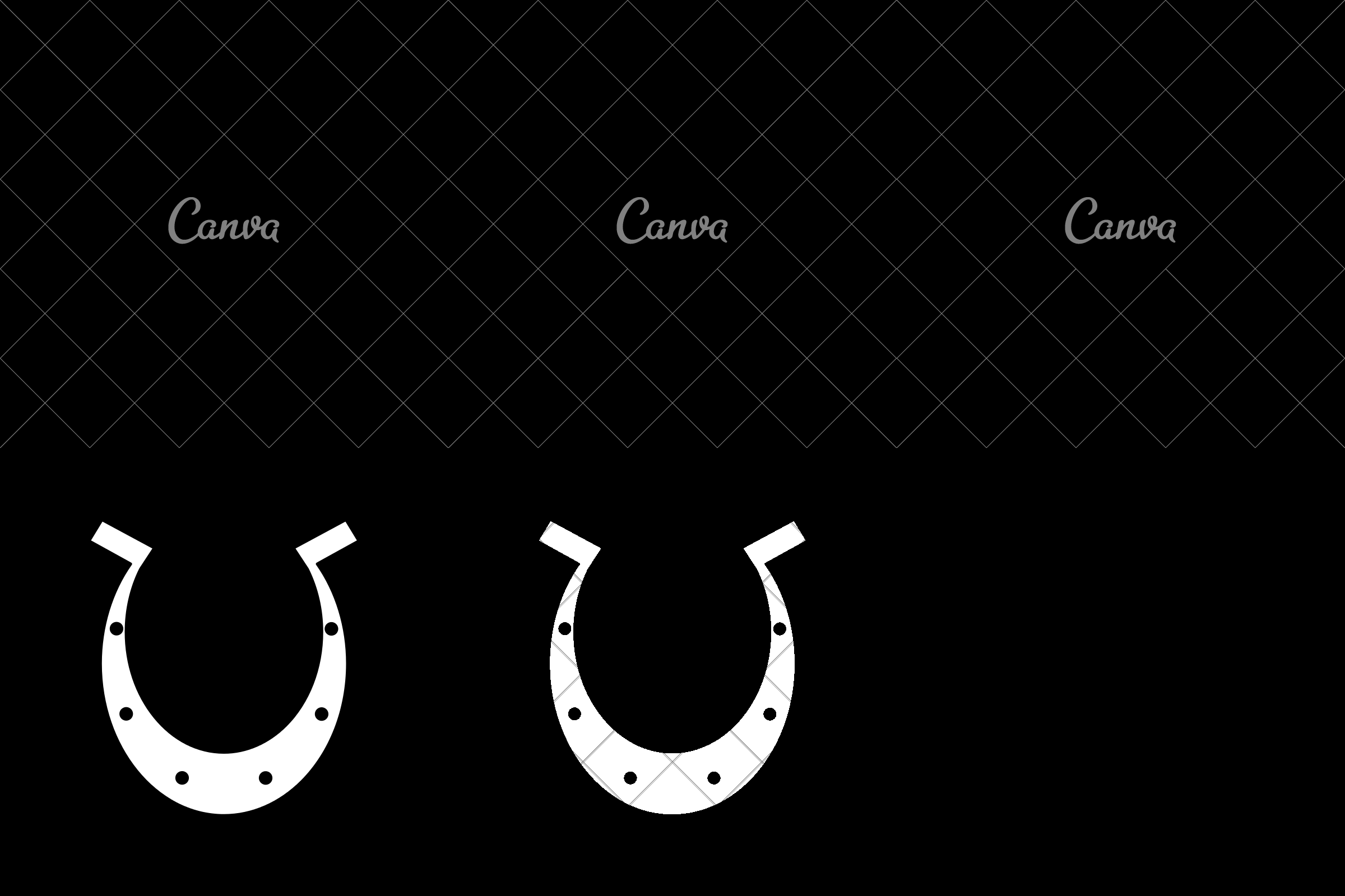 2400x1600 Horseshoe Silhouette Vector