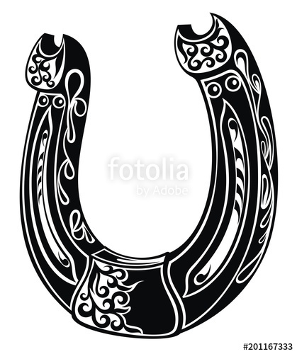 419x500 Horseshoe Icon Silhouette Horseshoe Stock Image And Royalty