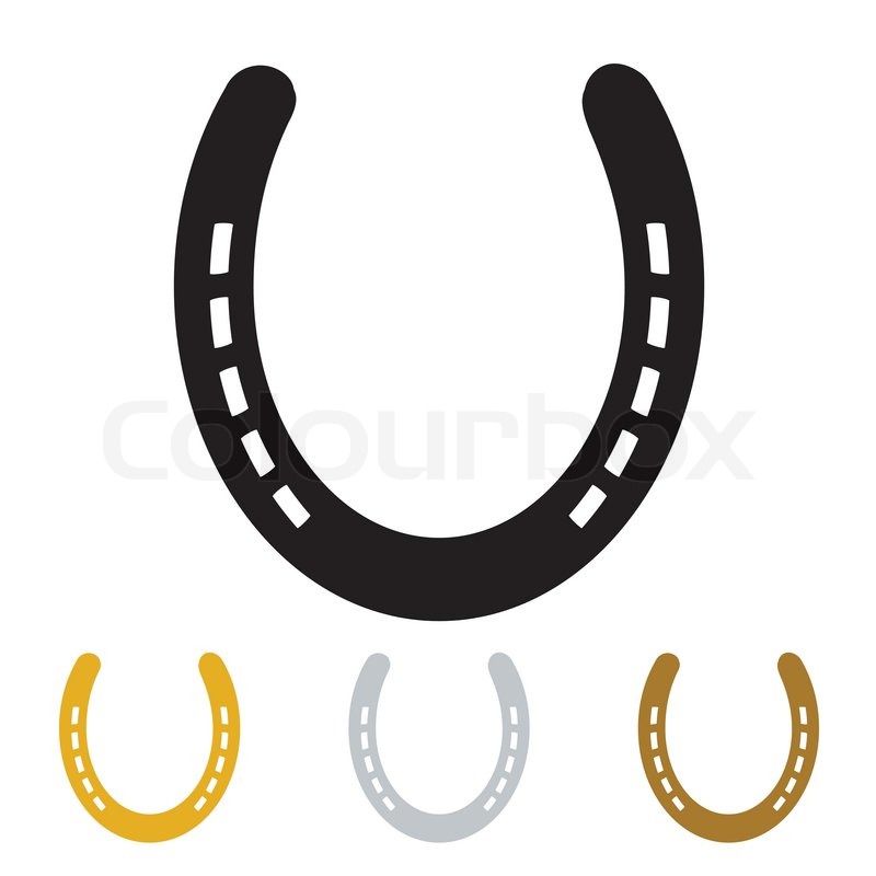 800x800 Silhouette Lucky Irish Horseshoe In Stock Vector Colourbox