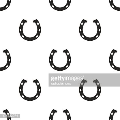 416x416 Horseshoe, Vector Seamless Pattern Premium Clipart