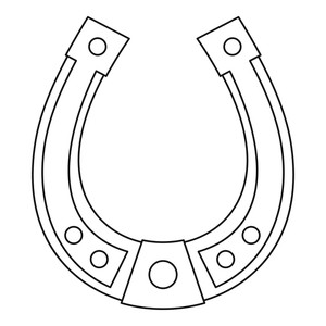 300x300 Horseshoe Icon Outline Illustration Of Horseshoe Vector Icon