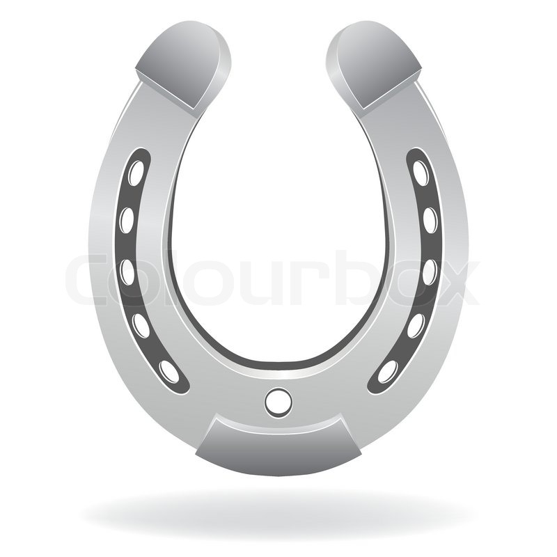 800x800 Metallic Silver Horseshoe Vector, Stock Vector Colourbox