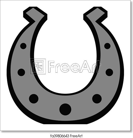 561x581 Free Art Print Of Horseshoe Vector Icon Freeart