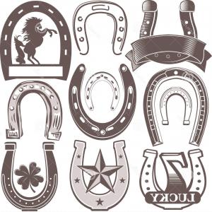 300x300 Hand Drawn Horseshoe Vector Illustration Textured Luck More Skills