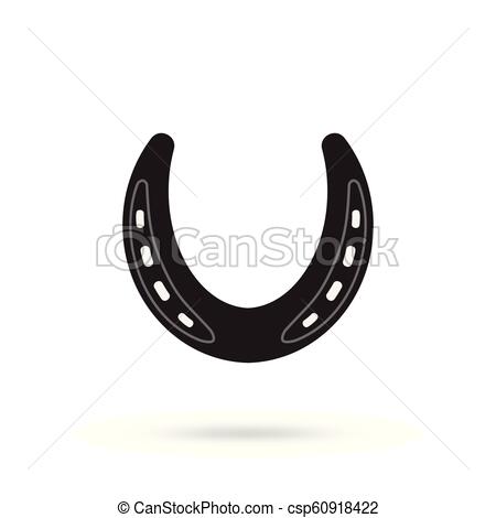 450x470 Horseshoe Vector Icon Isolated Simple Black Horseshoe Vector Icon