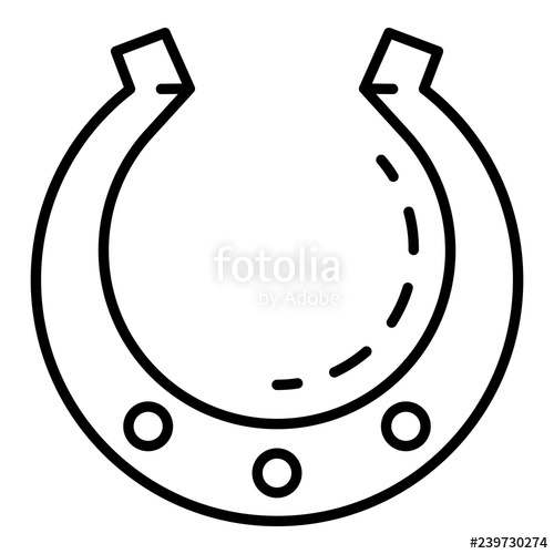 500x500 Metal Horseshoe Icon Outline Metal Horseshoe Vector Icon For Web