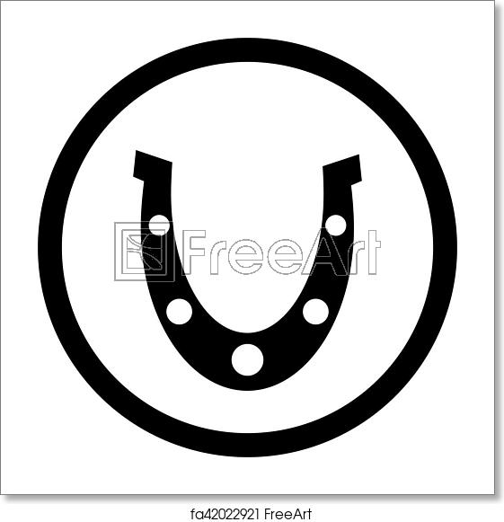 561x581 Free Art Print Of Horseshoe Icon Black Horseshoe Icon Black