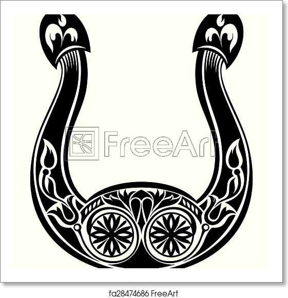 561x581 Free Art Print Of Horseshoe Vector Lucky Symbol Freeart