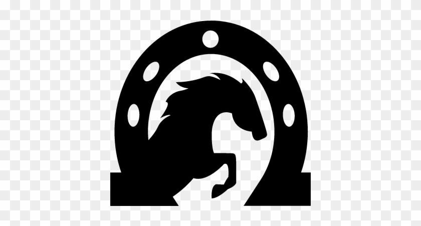 840x451 Horse Head Inside A Horseshoe Vector