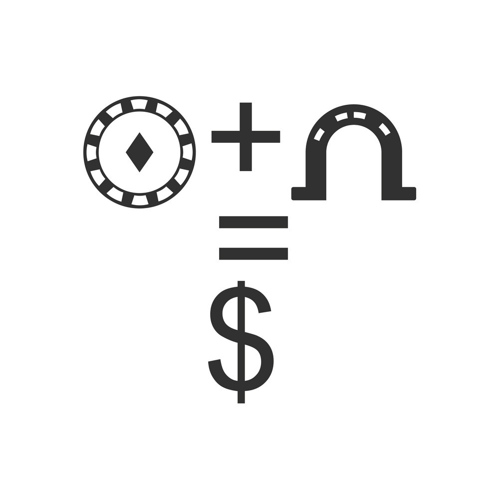 1000x1000 Black Icon On White Background Chip Horseshoe Vector