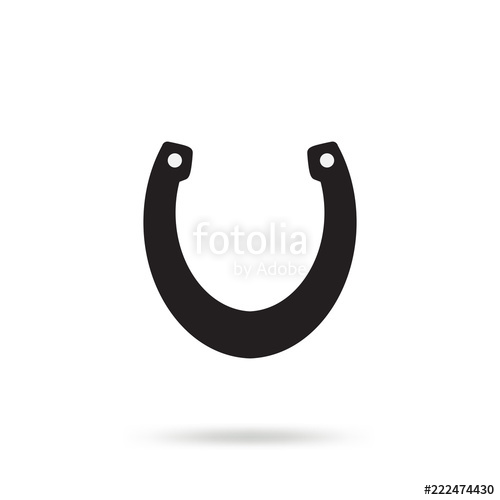 500x500 Horseshoe Vector Icon Isolated Stock Image And Royalty Free
