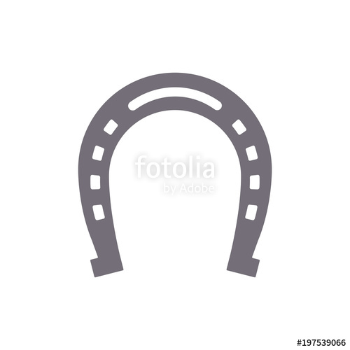 500x500 Horseshoe Vector Silhouette, Isolated Stock Image And Royalty