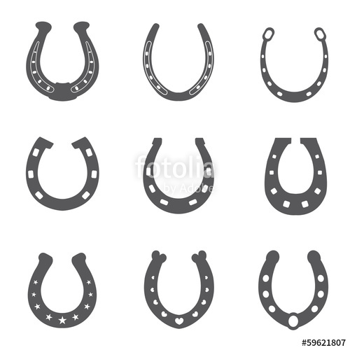 500x500 Set Of Horseshoe, Vector Stock Image And Royalty Free Vector
