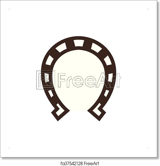 561x581 Free Art Print Of Horseshoe Simple Brown Horseshoe Vector