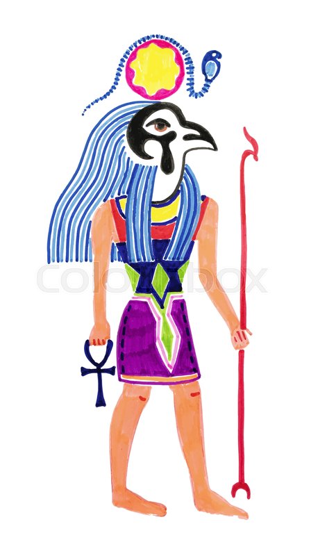 448x800 Sketch Marker Drawing Of Egyptian God Stock Vector Colourbox