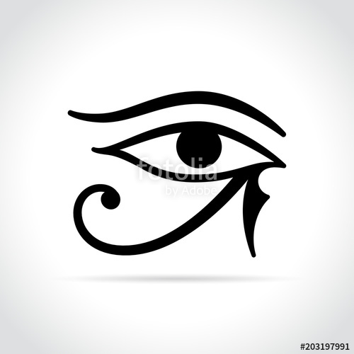 500x500 Horus Eye Icon On White Background Stock Image And Royalty Free
