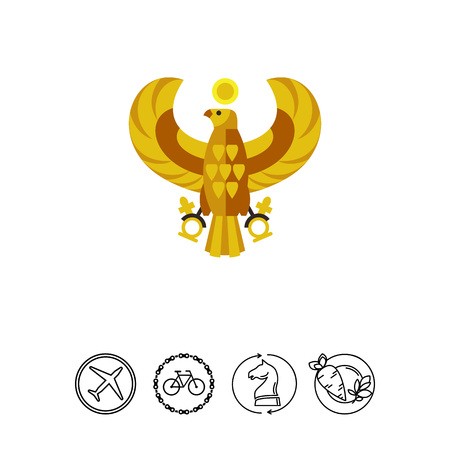 450x450 Egyptian Horus Falcon Vector Icon Royalty Free Vector Graphics