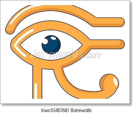435x370 Eye Horus Icon, Cartoon Style, Art Print Barewalls Posters