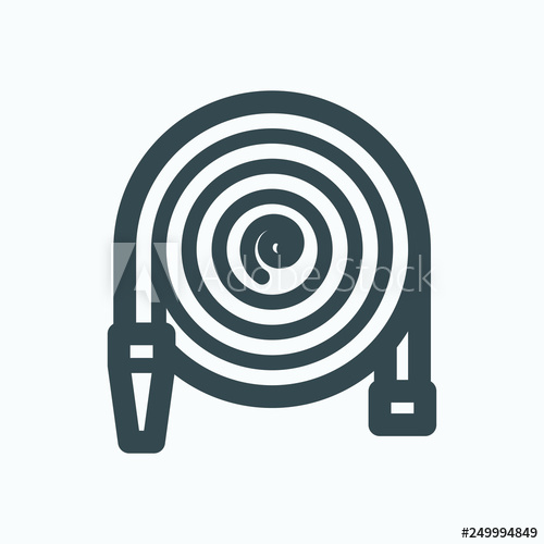 500x500 Garden Hose Icon, Gardening Hose Vector Icon