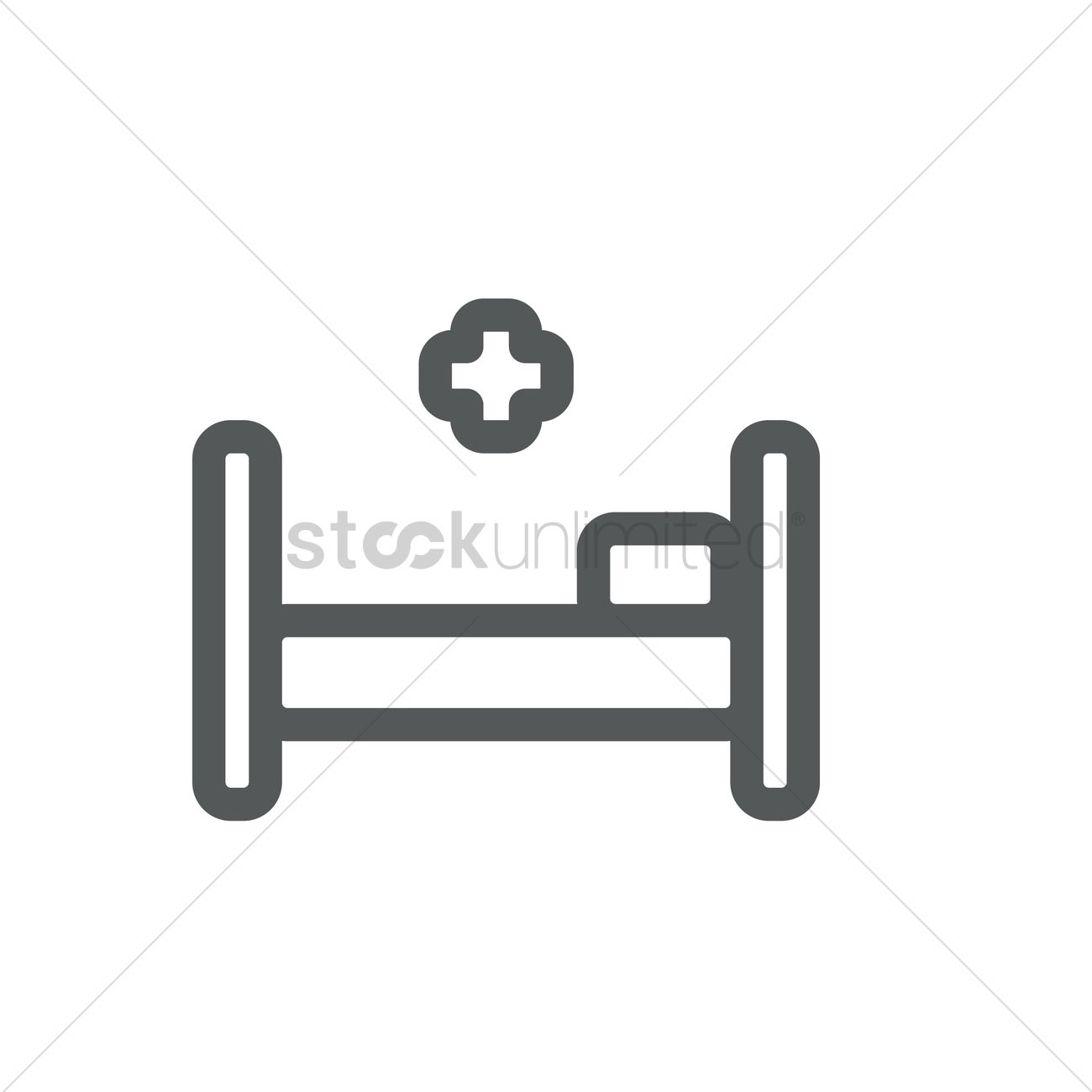 Hospital Bed Vector Image 1300x1300 Hospital Bed Vector Image