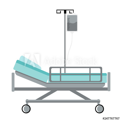 Hospital Bed Vector Illustration 500x500 Hospital Bed Vector Illustration