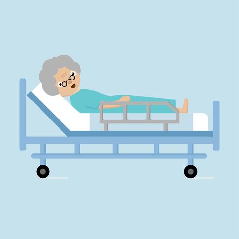 Senior Woman Lying In Hospital Bed 490x490 Senior Woman Lying In Hospital Bed