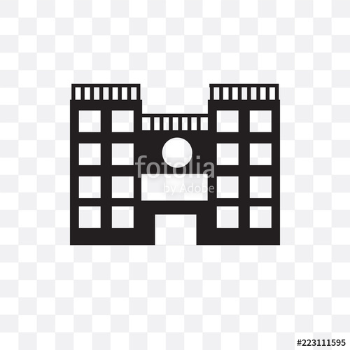 500x500 Hospital Icon Isolated On Transparent Background Simple