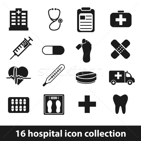 600x600 Hospital Icons Vector Illustration Marie Nimrichterova