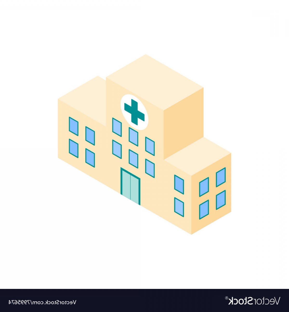 1200x1296 Hospital Building Icon Isometric D Style Vector Soidergi