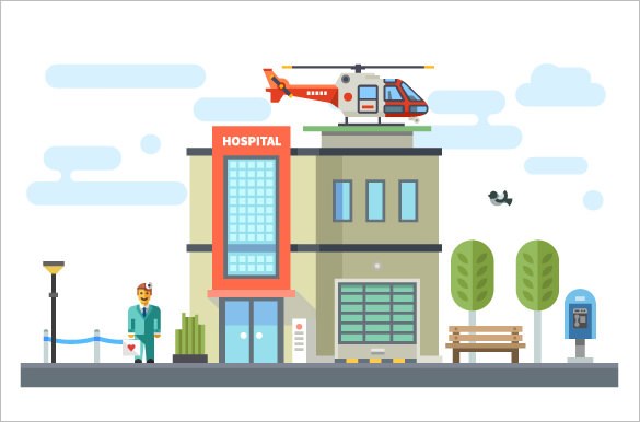 585x386 Hospital Vector Building What After College