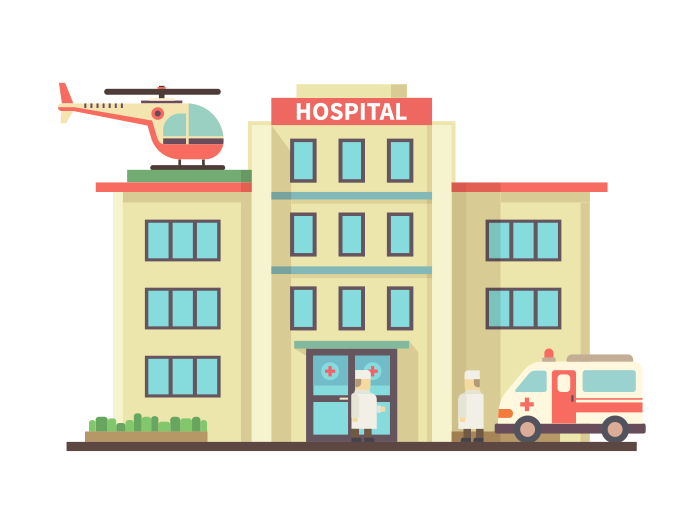 700x525 Hospital Building Illustration Arts And Crafts