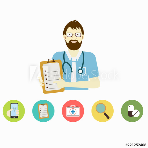 500x500 Male Doctor Infographic Step For Patients Call The Doctor
