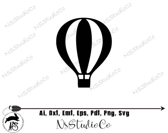 570x453 Hot Air Balloon Silhouette Clipart Digital Desig Etsy