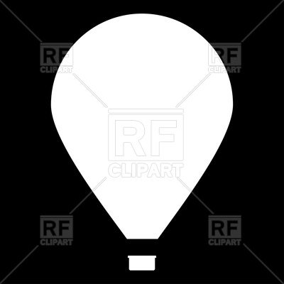 400x400 Hot Air Balloon Silhouette Vector Image Of Objects