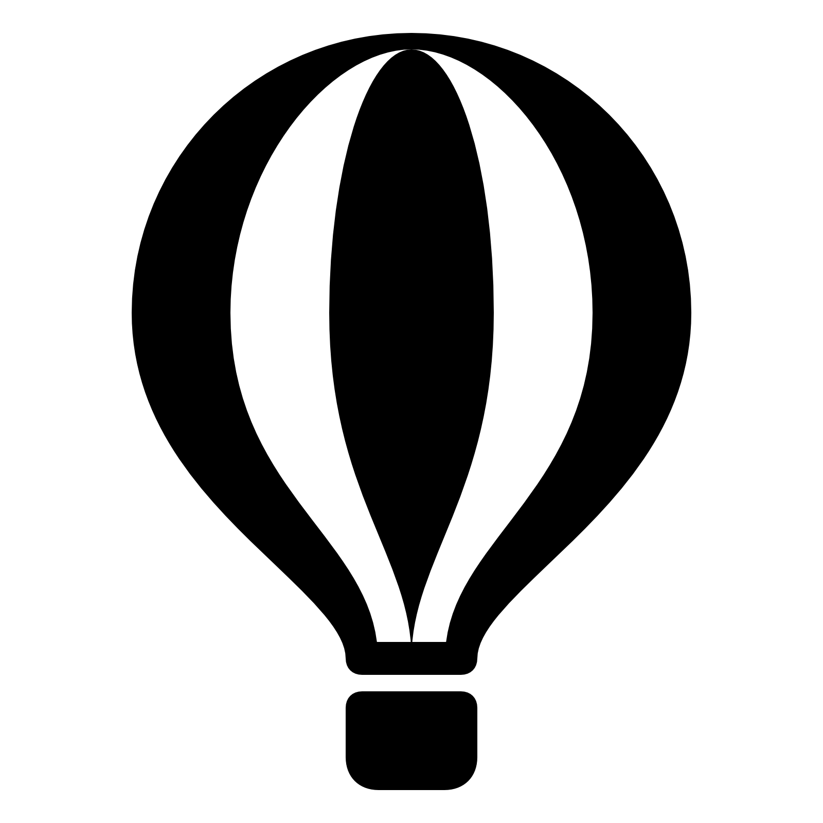 Hot Air Balloon Silhouette Vector at Vectorified.com | Collection of ...