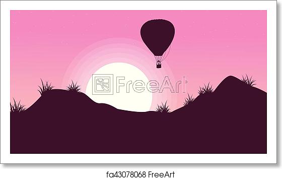 560x355 Free Art Print Of Beautiful Landscape Of Hot Air Balloon