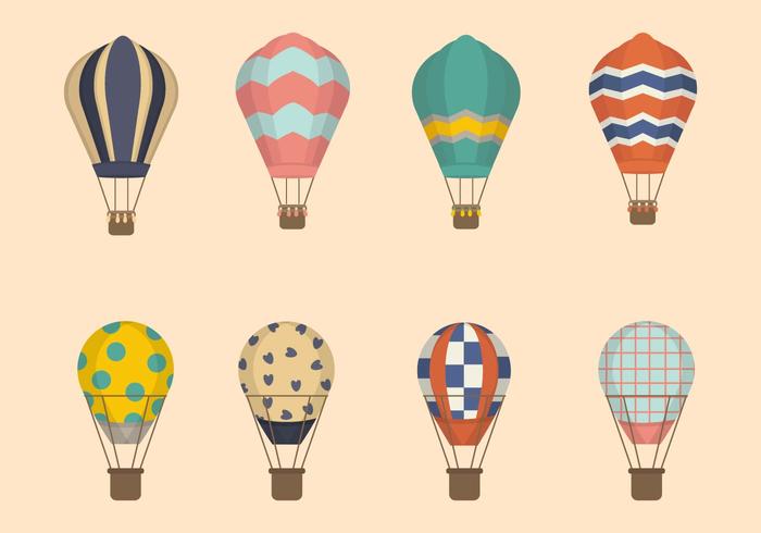 Flat Hot Air Balloon Vectors 700x490 Flat Hot Air Balloon Vectors