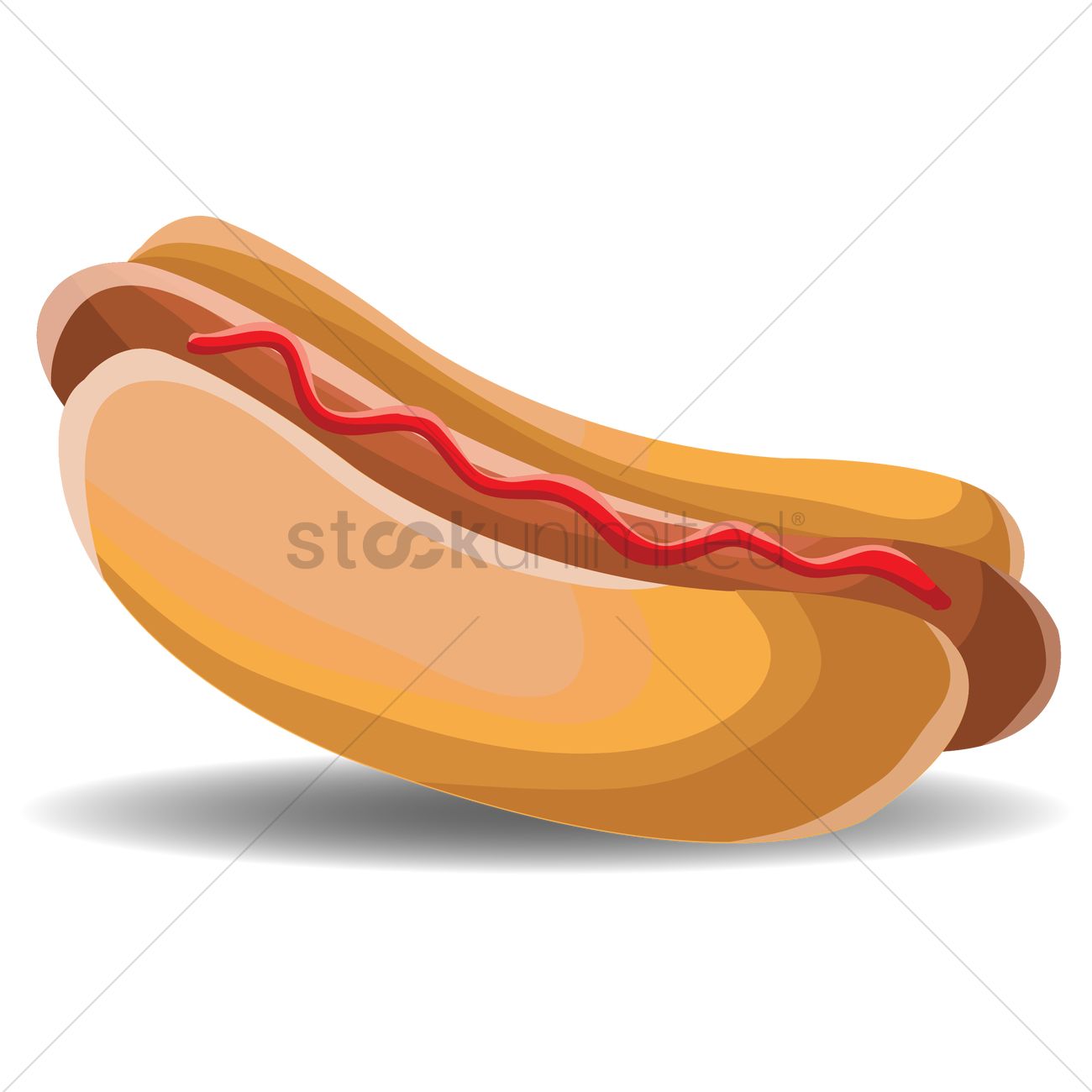 Hot Dog Vector Image 1300x1300 Hot Dog Vector Image