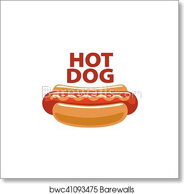 Vector Logo Hot Dog, Art Print Barewalls Posters Prints 362x382 Vector Logo Hot Dog, Art Print Barewalls Posters Prints