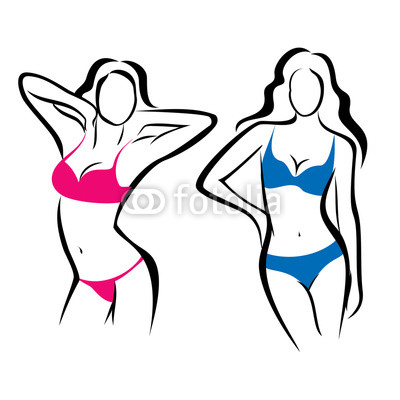 400x400 Sexy Woman Silhouettes, Underwear Canvas Print Schlau Canvas