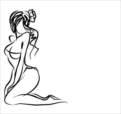 391x368 Sexy Girl Free Vector Download