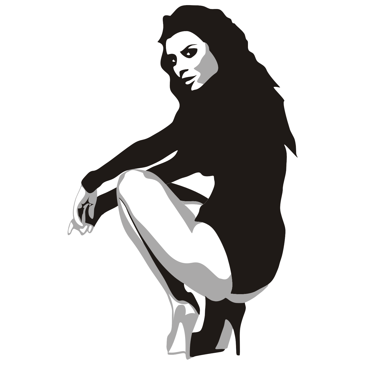 Hot Girl Silhouette Vector At Collection Of Hot Girl