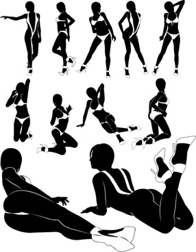 286x368 Vector Girl Silhouettes Free Vector Download