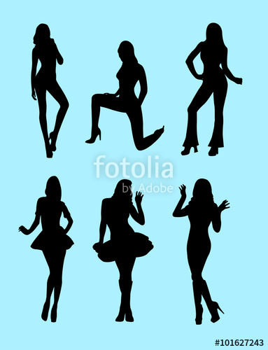 383x500 Hot Girl Silhouette Stock Image And Royalty Free Vector