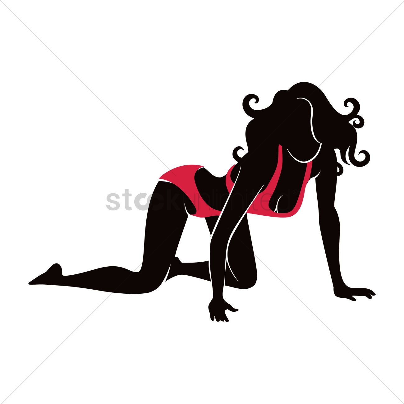 1300x1300 Free Hot Woman Silhouette Vector Image