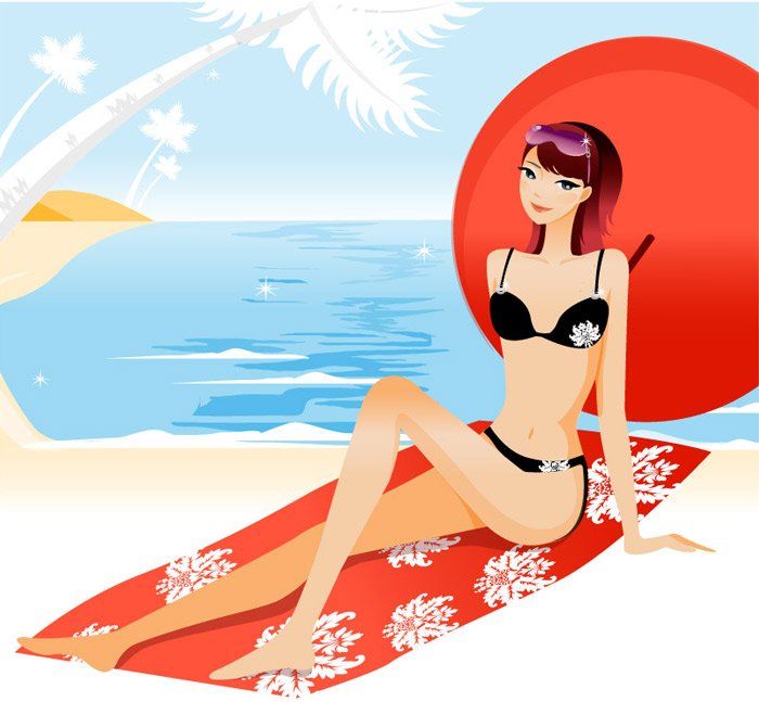 Hot Cartoon Girls On Beach Summer On The Beach In A Bikini 700x647 Hot Cartoon Girls On Beach Summer On The Beach In A Bikini