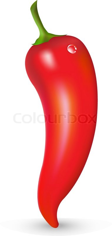 Red Hot Pepper With Drop, Vector Stock Vector Colourbox 381x800 Red Hot Pepper With Drop, Vector Stock Vector Colourbox